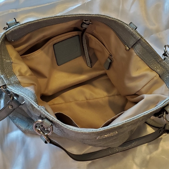 Coach | Retro Blue Patent Crocodile embossed Tote Shoulder Bag, Removabl… - Picture 5 of 7